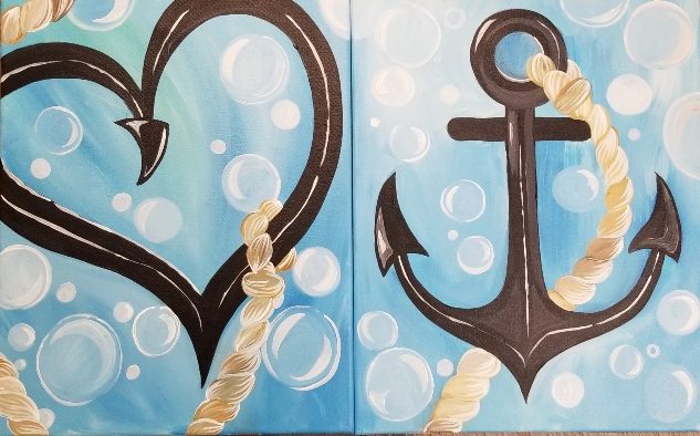 Anchors Couples Painting Set - The Art Hut