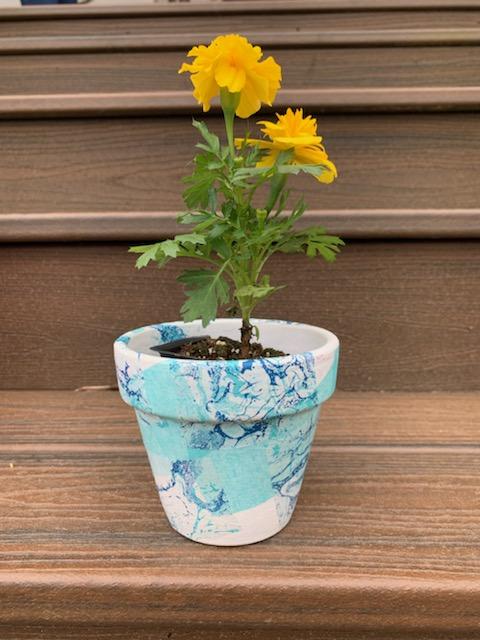 Deco Podge a Flower  Pot  SOLD OUT The Art Hut